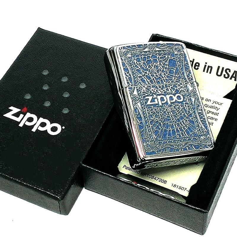 zi 60　エンジェル　クロス　ジッポー ZIPPO ライター エンジェルクロス ブルー ジッポロゴ 十字架