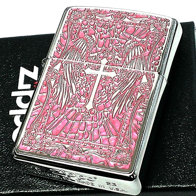 zi 60　エンジェル　クロス　ジッポー ZIPPO ライター エンジェルクロス ブルー ジッポロゴ 十字架
