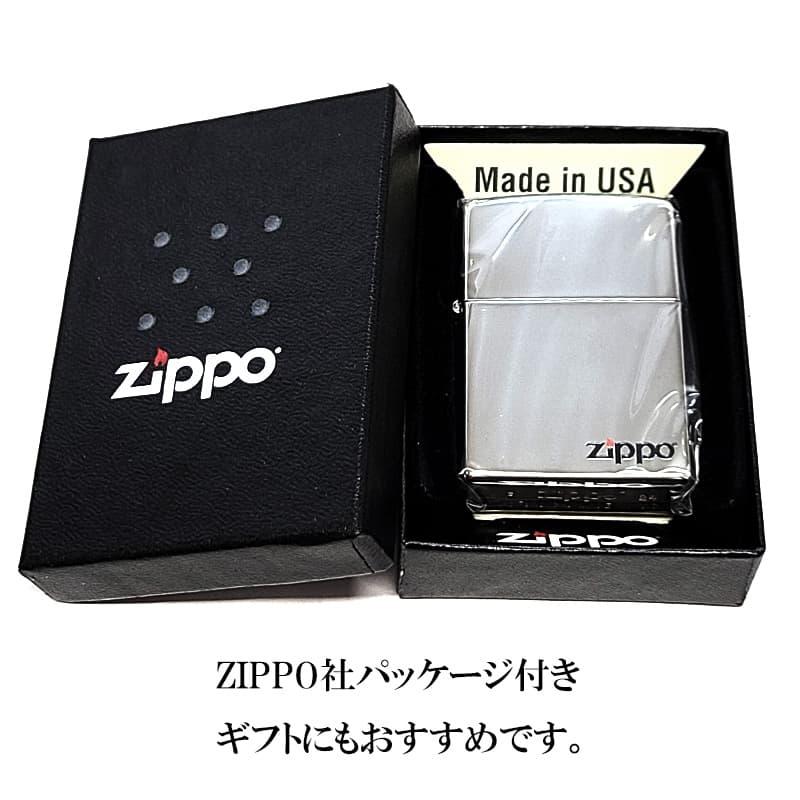 ZIPPO（ジッポー） ライター シンプル おしゃれ 鏡面シルバー＆LOGO
