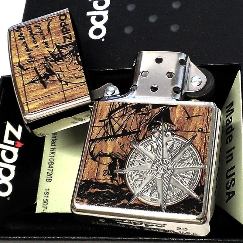 ZIPPO（ジッポー） かっこいい コンパス ジッポ ライター シルバー
