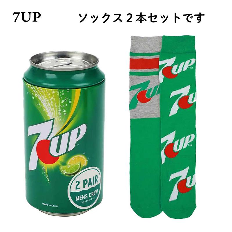 アメリカン レトロ 靴下 かわいい クラッシュソーダ 7UP 選べる