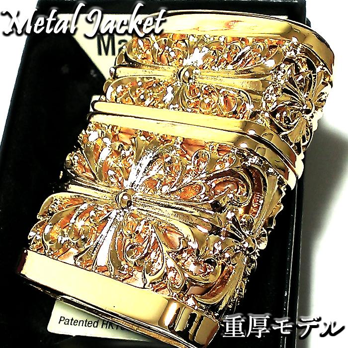 ZIPPO ライター メタルジャケット 超重厚 ダブルクロス ゴールド ZIPPO ライター メタルジャケット 超重厚 ダブルクロス ゴールド