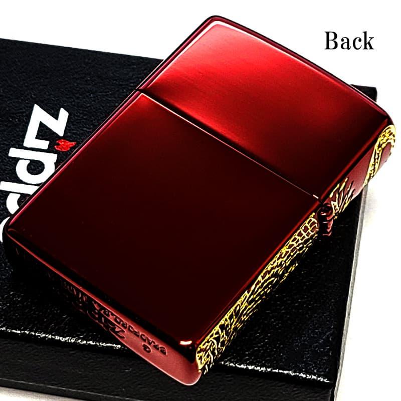 ZIPPO（ジッポー） ライター 双龍 ジッポ 和柄 三面加工 イオンレッド
