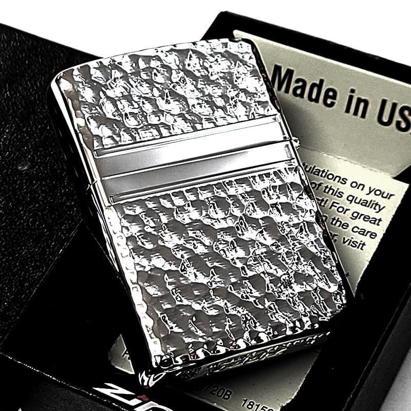 ZIPPO（ジッポー） ライター ハンマートーン 両面加工 ジッポ シルバー