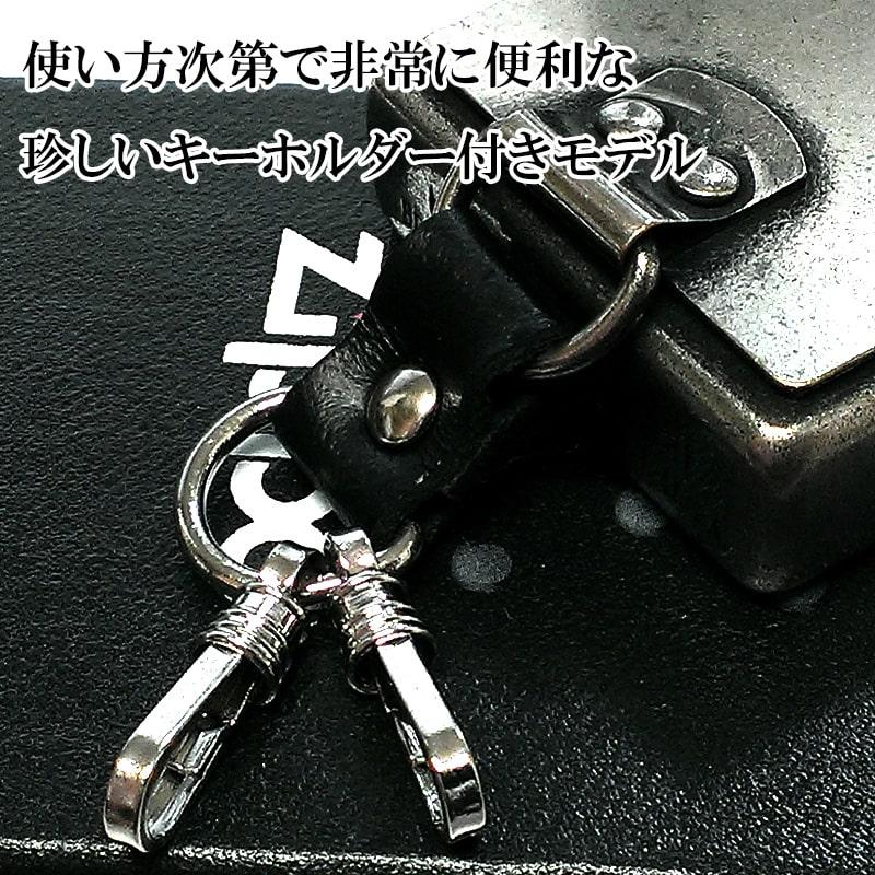 ZIPPO（ジッポー） ZIPPOライター 銀バレルメタル×黒レザー