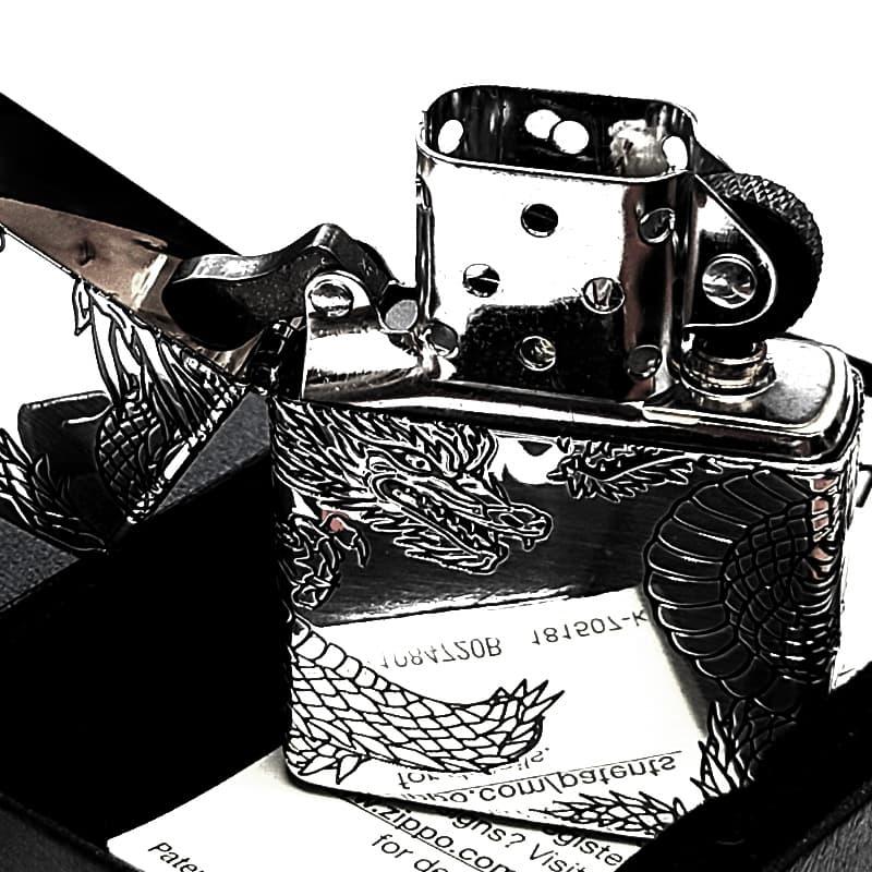 ZIPPO（ジッポー） 和柄 三面加工 双龍 ジッポ ライター ツイン