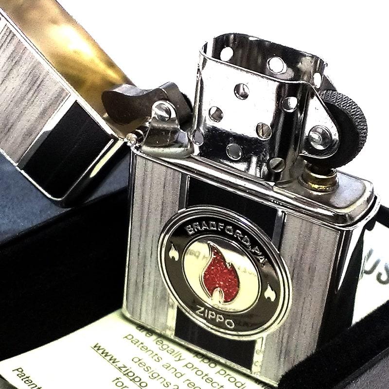 ZIPPO（ジッポー） 炎 フレーム ロゴ ジッポ ライター 木目調 