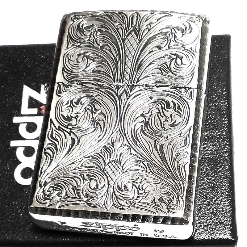 ZIPPO ジッポ ライター ハワイアンデザイン 銀メッキ イブシ