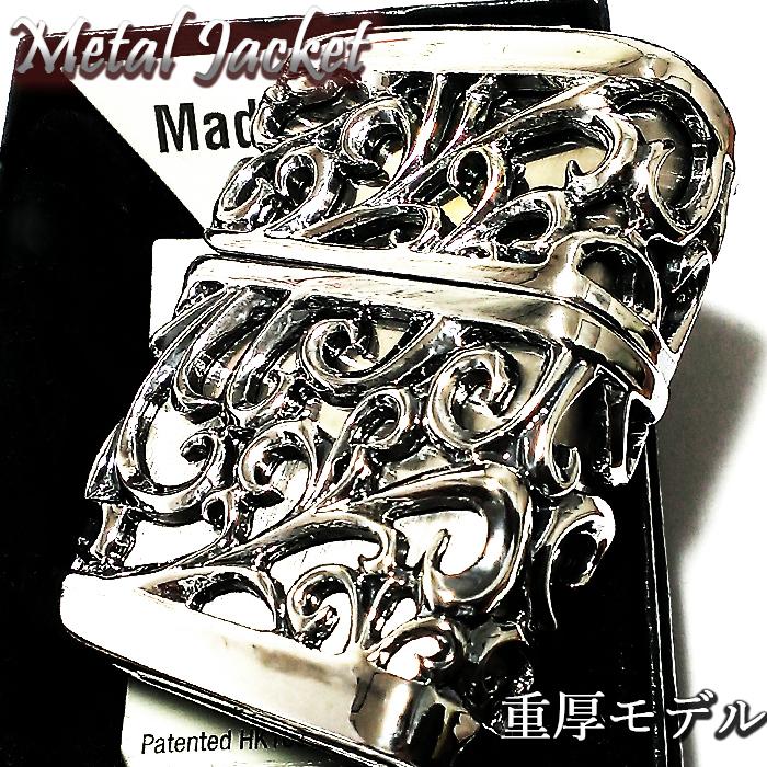 ZIPPO ライター メタルジャケット 超重厚 デビル シルバーイブシ ジッポ ZIPPO（ジッポー） ライター メタルジャケット 超重厚 デビル シルバー