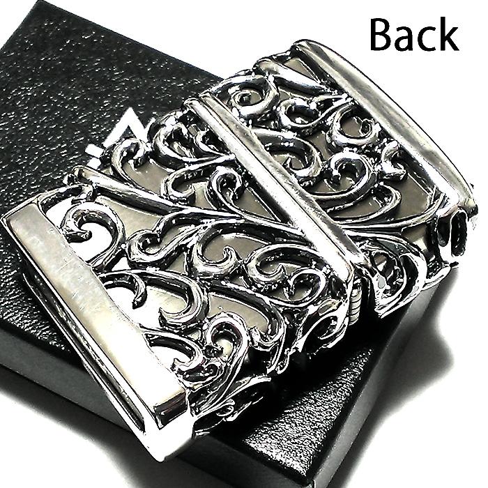 ZIPPO ライター メタルジャケット 超重厚 デビル シルバーイブシ 豪華