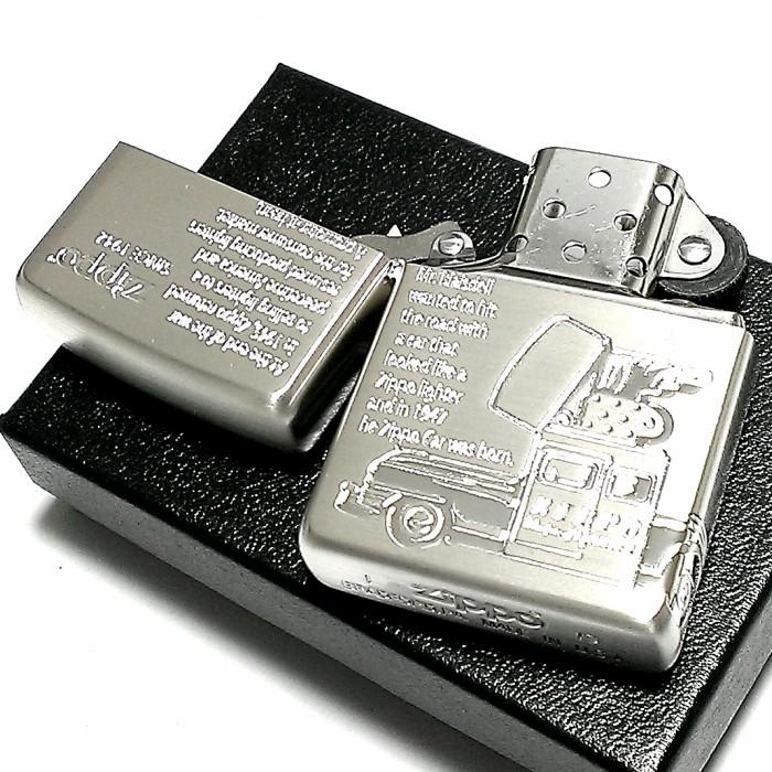 ZIPPO ライター ジッポーカー 2面加工 彫刻 シルバーサテン