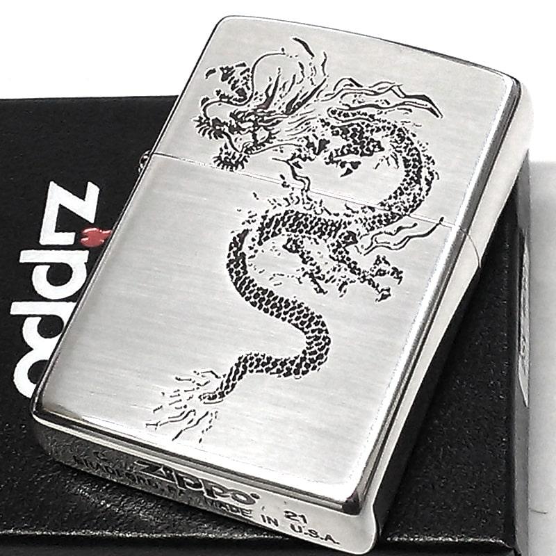 ZIPPO（ジッポー） ライター かっこいい 龍 ジッポ シルバー ドラゴン