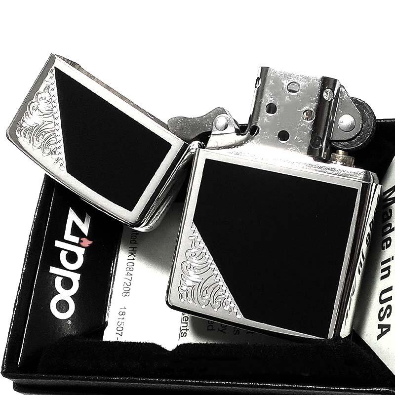 ZIPPO ライター クラシック アラベスク シルバー＆ブラック ジッポ 