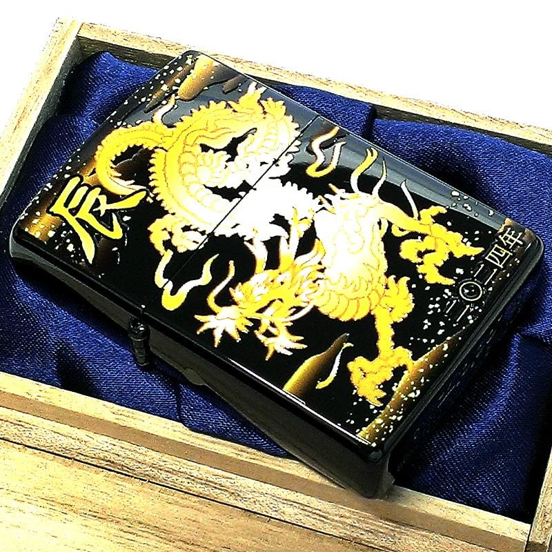 ZIPPO（ジッポー） ジッポ ライター 辰 和柄 黒チタン 龍 2024年 干支 