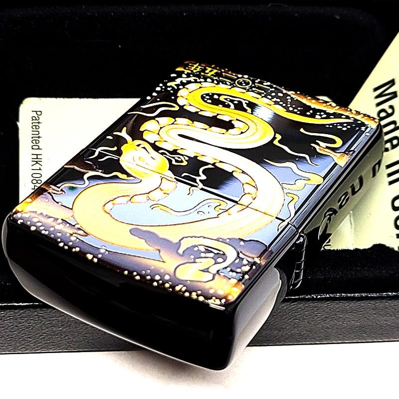 ZIPPO（ジッポー） ライター ジッポ 巳 和柄 黒チタン 蛇 2025年 干支 