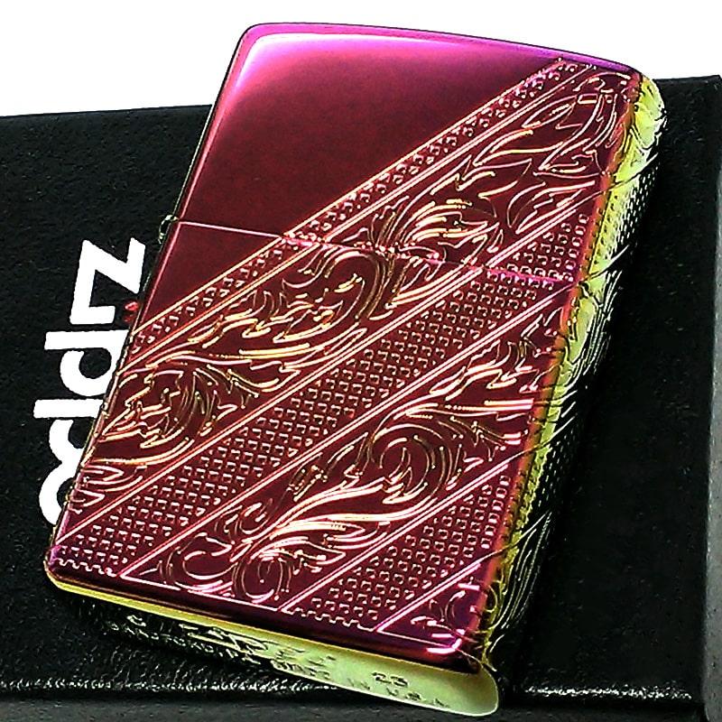 ZIPPO ライター アラベスク チタン加工 レインボー ジッポ 4面 ZIPPO ライター アラベスク チタン加工 レインボー ジッポ 4面