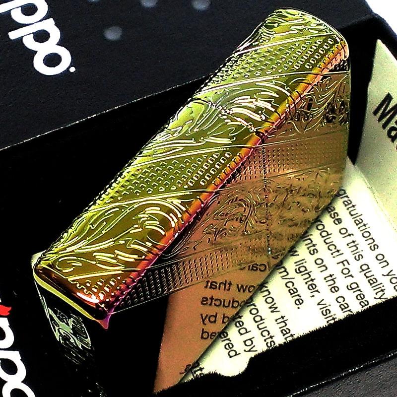 ZIPPO ライター アラベスク チタン加工 レインボー ジッポ 4面 ZIPPO ライター アラベスク チタン加工 レインボー ジッポ 4面