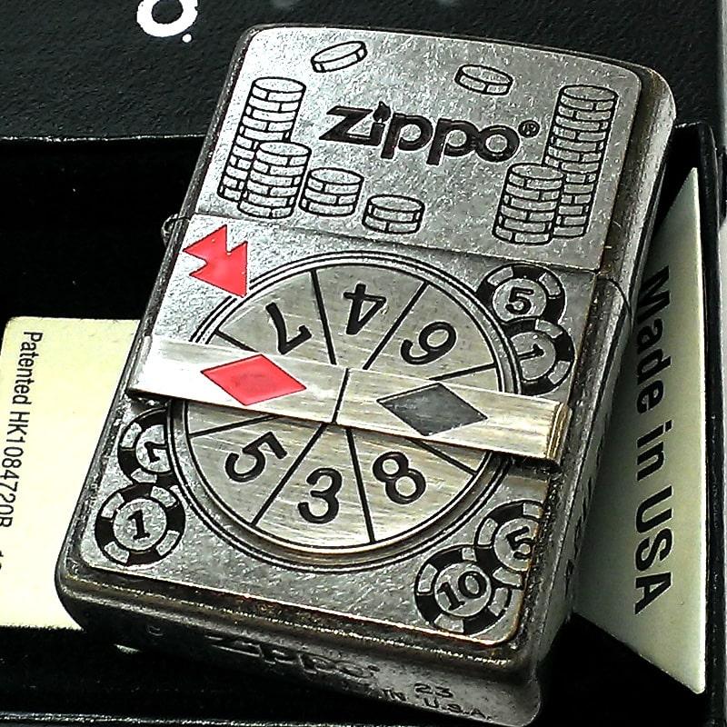 ZIPPO 回転メタル ルーレット ライター クロームユーズド