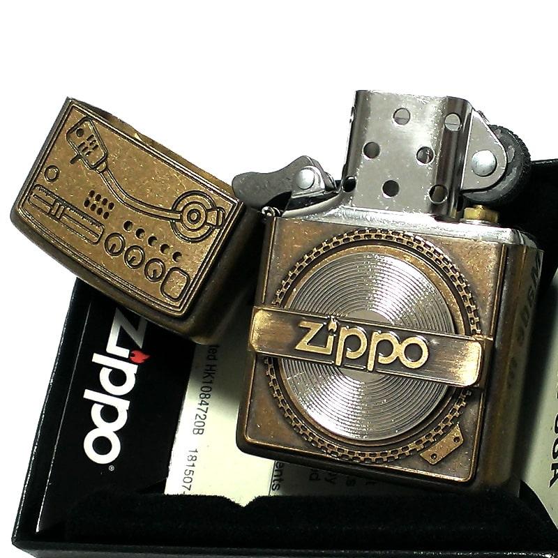 ZIPPO ライター ユーズドフィニッシュ レコード ジッポ 可動式