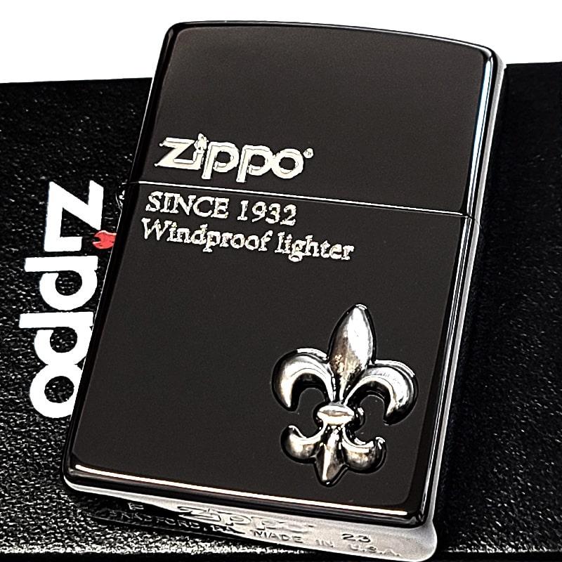 ZIPPO ライター ユリメタル ジッポ ロゴ かっこいい ブラック