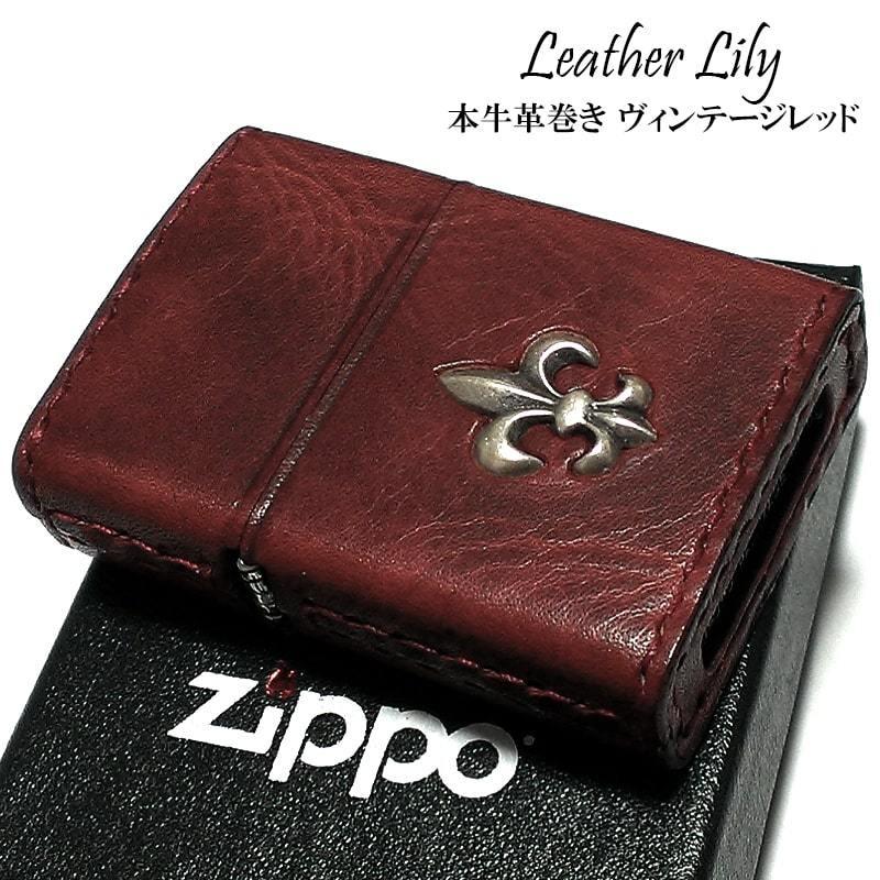 ZIPPO（ジッポー） ライター 本牛革巻き ヴィンテージレッド Leather