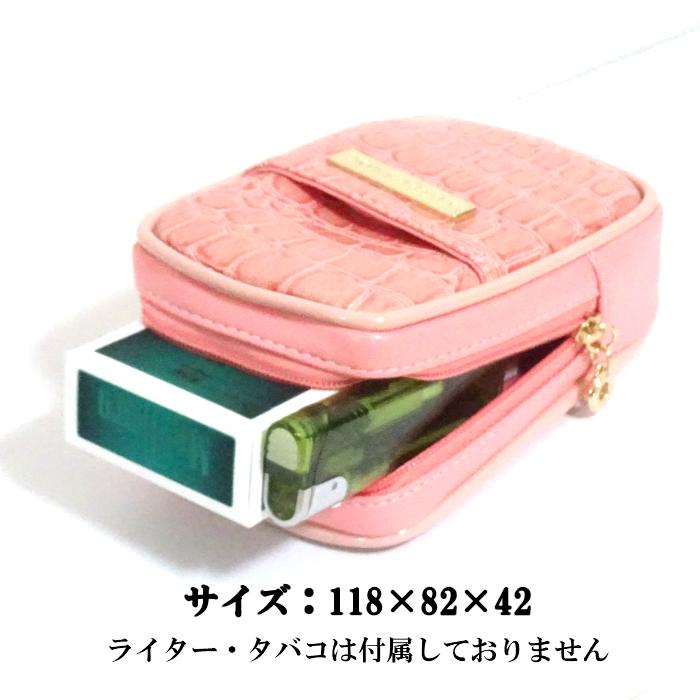 レディース ポーチ  バッグ カバン 小物入れ アクセサリー ケース クロコ クロコダイル バッグ チャーム がま口 コインケース ミニ ポーチ