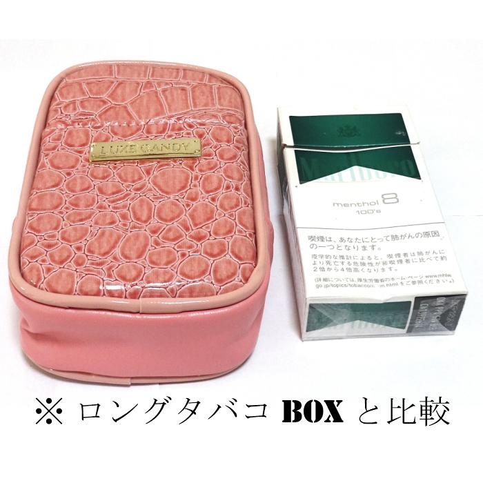 シガレットケース レディース 可愛い ロング  エナメルクロコ  タバコポーチ  レッド ブラック ホワイト ピンク LUXE CANDY おしゃれ 女性｜hayamipro｜05