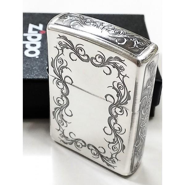 ZIPPO アーマー ジッポ ライター アラベスク 彫刻 アンティーク シルバー
