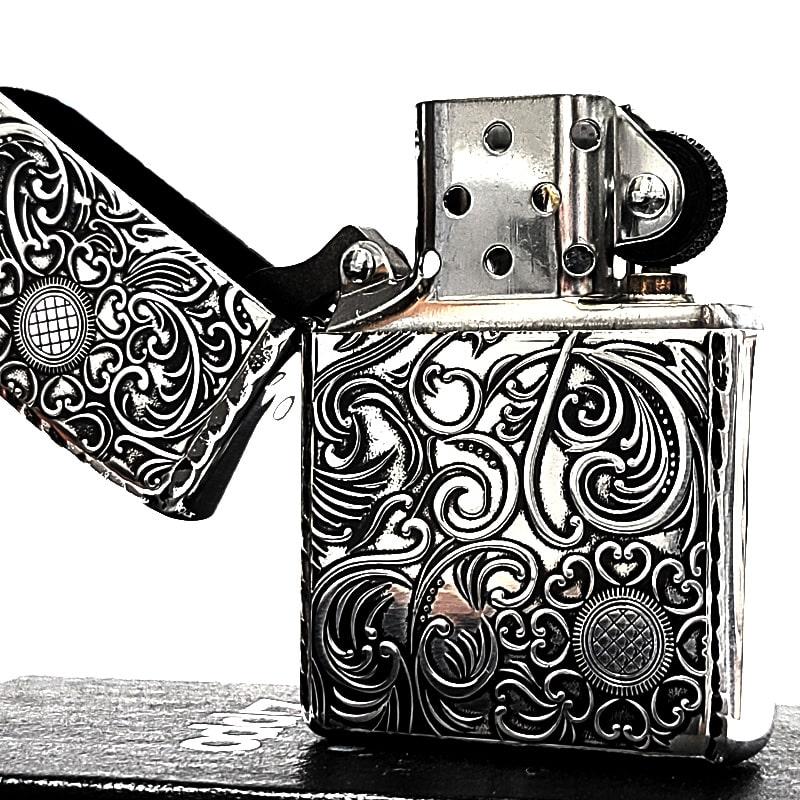 ZIPPO（ジッポー） アーマー ジッポ ライター 銀古美 フローラル 