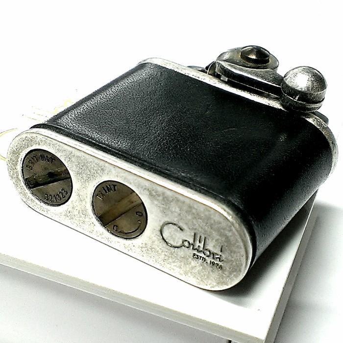 オイルライター Colibri コリブリ 本革巻き 黒 ブラック オイルライター Colibri コリブリ 本革巻き 黒 ブラック