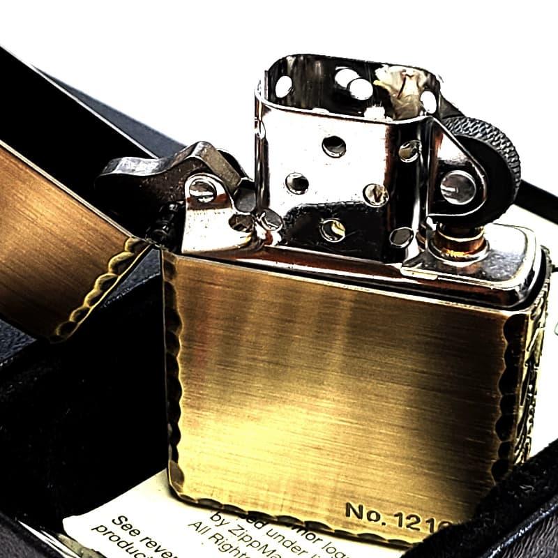 ZIPPO（ジッポー） アーマー 限定 3面彫刻 昇鯉 アンティークゴールド