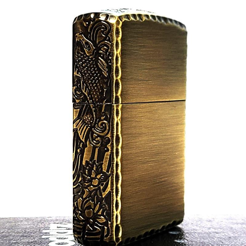 ZIPPO（ジッポー） アーマー 限定 3面彫刻 昇鯉 アンティークゴールド