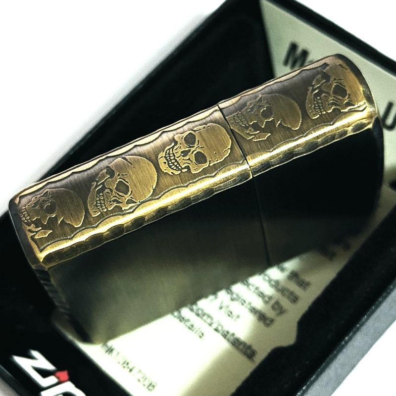 ZIPPO 訳あり アーマー 限定 3面彫刻 スカル アンティーク ZIPPO 訳あり アーマー 限定 3面彫刻 スカル アンティーク