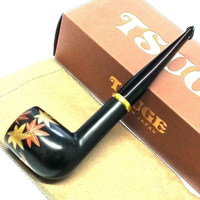 パイプ ツゲ 蒔絵 妻恋草紅葉 TSUGE 喫煙具 柘製作所 おしゃれ 国産