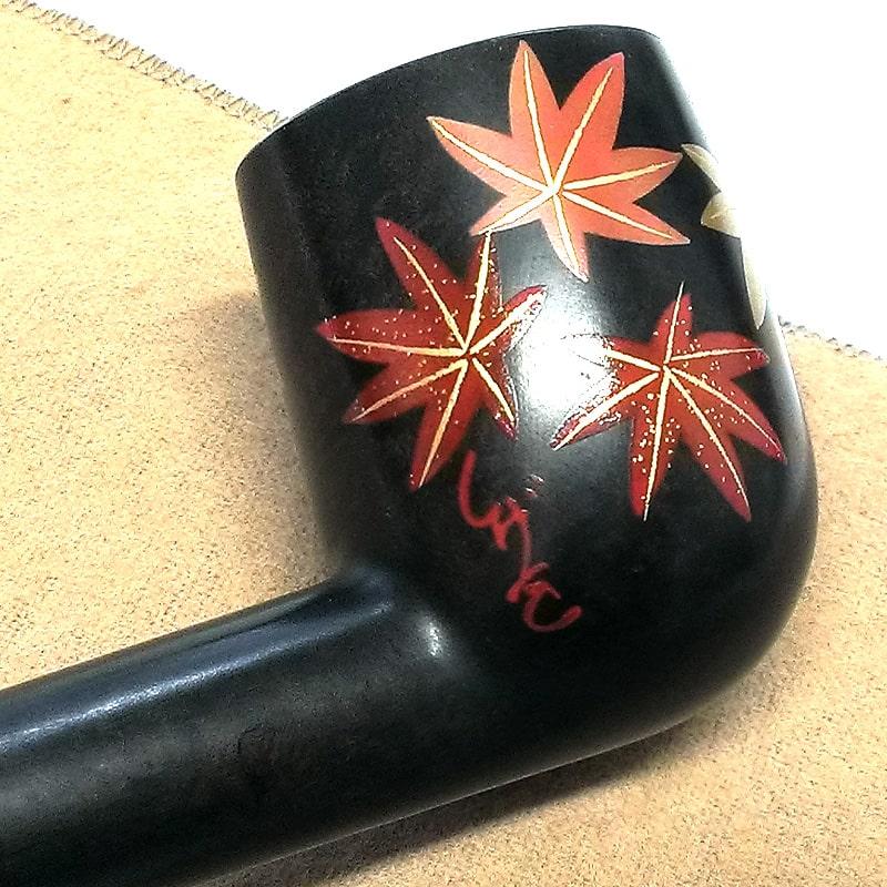 パイプ ツゲ 蒔絵 妻恋草紅葉 TSUGE 喫煙具 柘製作所 おしゃれ 国産