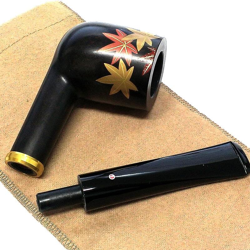 パイプ ツゲ 蒔絵 妻恋草紅葉 TSUGE 喫煙具 柘製作所 おしゃれ 国産