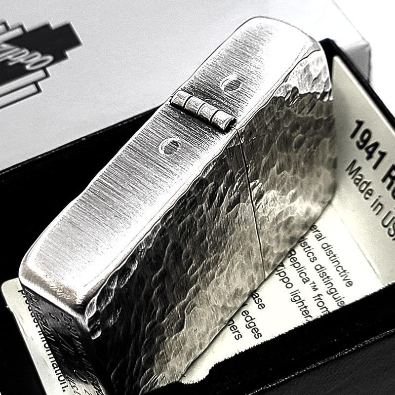 ZIPPO ライター 1941 復刻 レプリカ ハンマートーン 銀古美