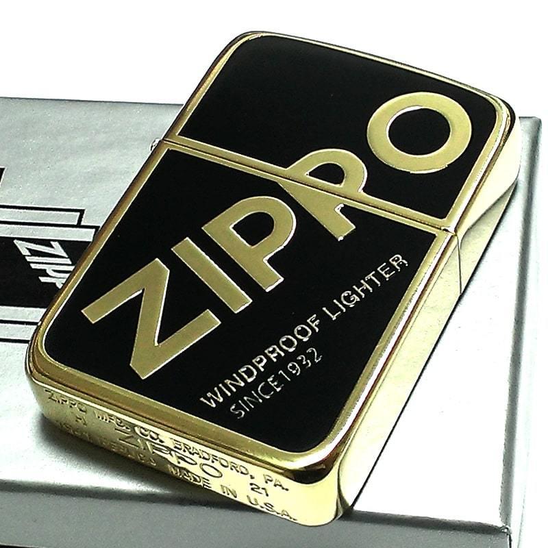 ZIPPO ジッポ 1941 復刻 レプリカ ライター ブラック アンティークゴールド ロゴ入り 黒 金 かっこいい おしゃれ 丸角 メンズ｜hayamipro｜02