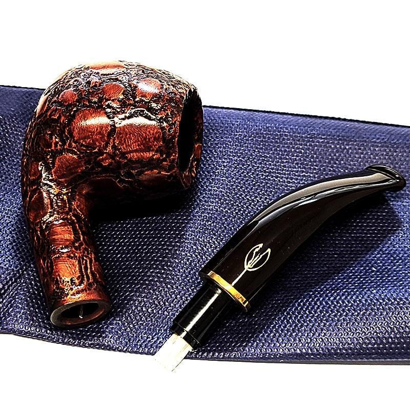 パイプ　手工芸品　イタリア製 パイプ SAVINELLI アリゲーター 677 おしゃれ ブラウン イタリア製