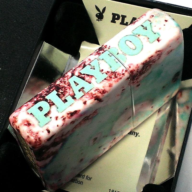 ZIPPO PLAYBOY ジッポー ライター プレイボーイ マーブル柄 マルチカラー おしゃれ かわいい かっこいい 可愛い メンズ プレゼントの画像