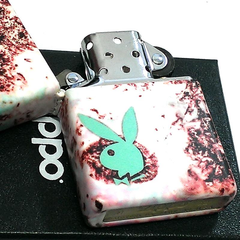 ZIPPO PLAYBOY ジッポー ライター プレイボーイ マーブル柄 マルチカラー おしゃれ かわいい かっこいい 可愛い メンズ プレゼントの画像
