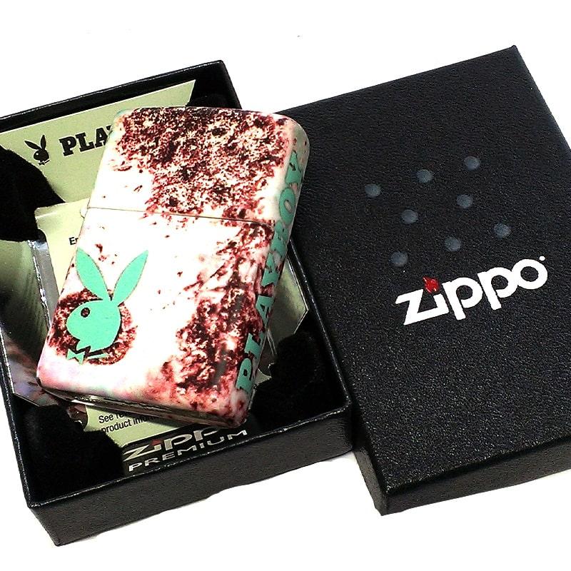 ZIPPO PLAYBOY ジッポー ライター プレイボーイ マーブル柄 マルチカラー おしゃれ かわいい かっこいい 可愛い メンズ プレゼントの画像