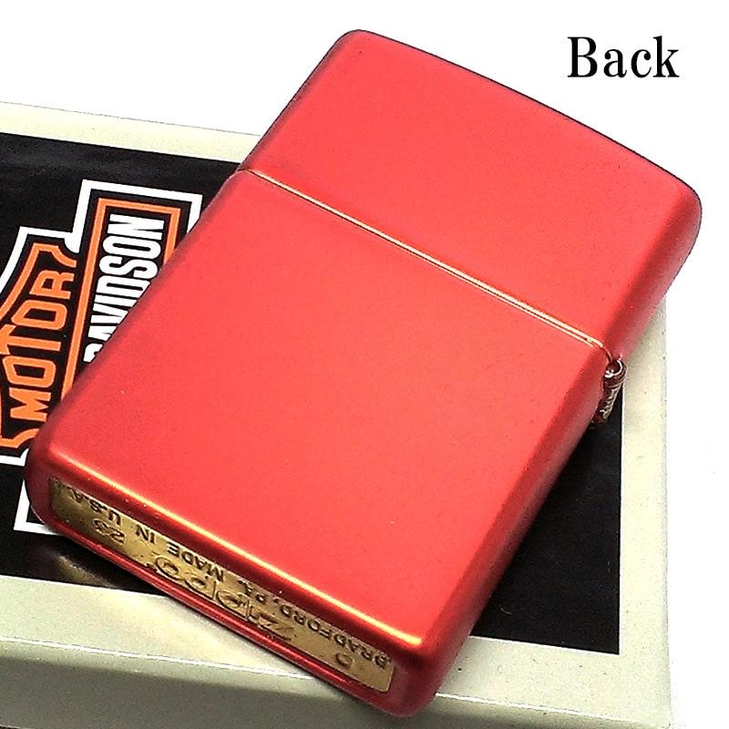 ZIPPOライター ハーレー ダビッドソン スカル ジッポ レッド ロゴ 赤 かっこいい ドクロ おしゃれ メンズ プレゼント ギフトの画像