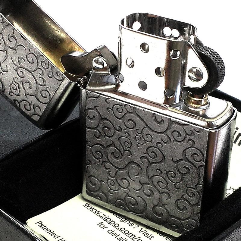 ZIPPO ライター 唐草柄 シルバー ジッポ Vines Design ジッポ ストリートクローム 渋い メンズ 銀 シンプル かっこいい プレゼント ギフト｜hayamipro｜04