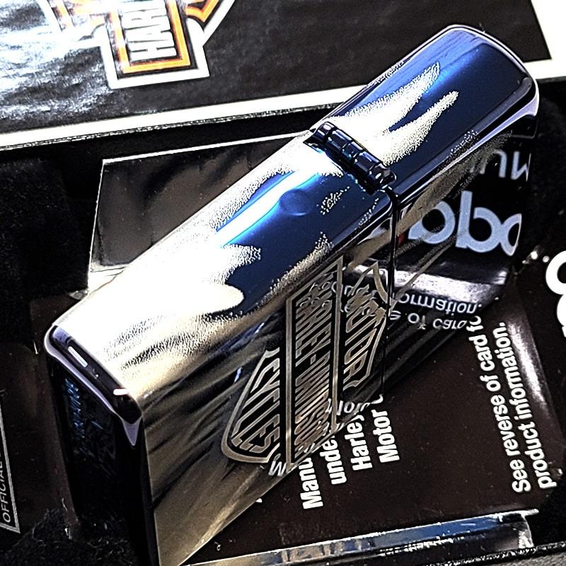 ZIPPO（ジッポー） ハーレー ダビッドソン 鏡面ブルー＆4面レーザー