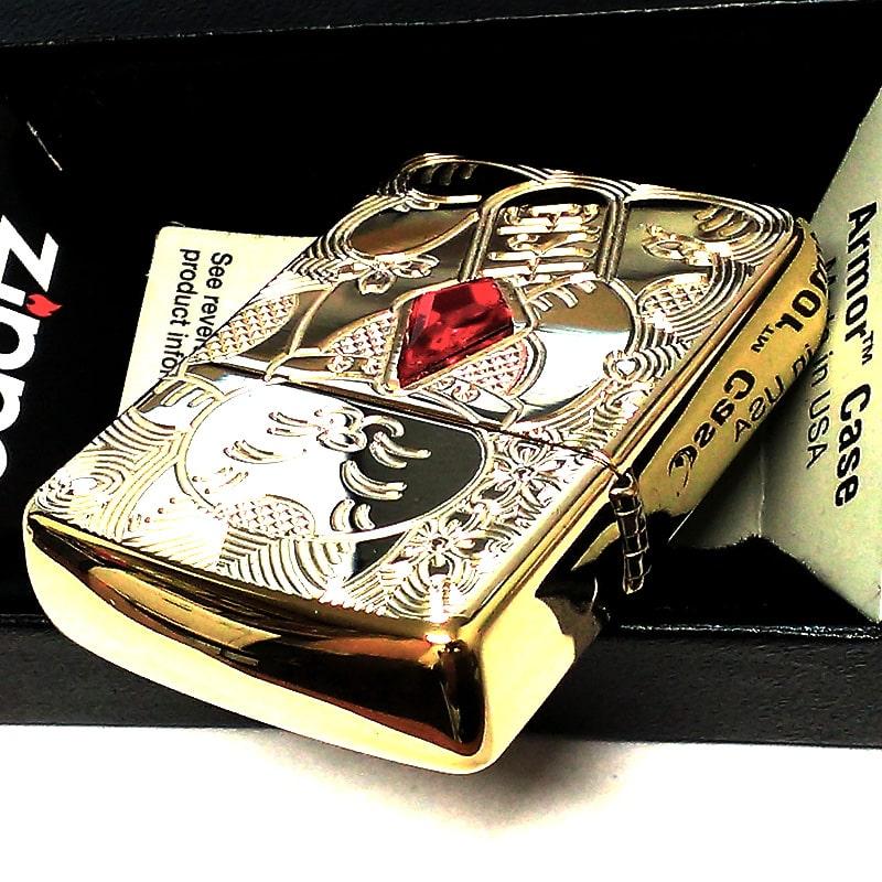 ZIPPO アーマー 招き猫 ジッポ ライター ゴールド 金タンク