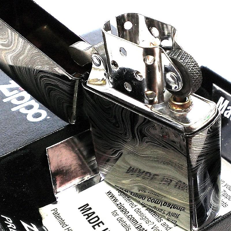 ZIPPO ライター マーブル デザイン ブラックアイス ジッポ
