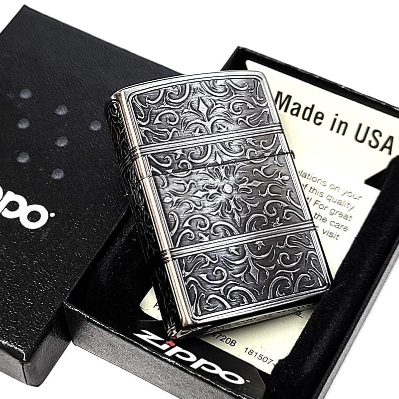 ZIPPO（ジッポー） ライター アラベスク ジッポ シルバー 4面精密彫刻
