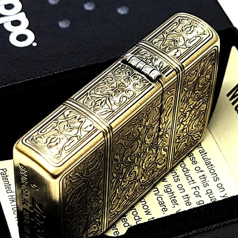 ZIPPO（ジッポー） ライター 4面精密彫刻 アラベスク ゴールド ジッポ