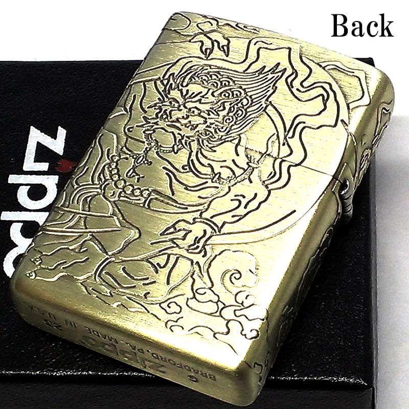 ZIPPO（ジッポー） 風神雷神 ジッポ ライター 4面連続彫刻 